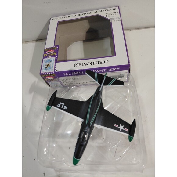 Model Power 5393-1 Postage Stamp 1:100 Scale Die Cast F9F Panther Airplane - Picture 4 of 11